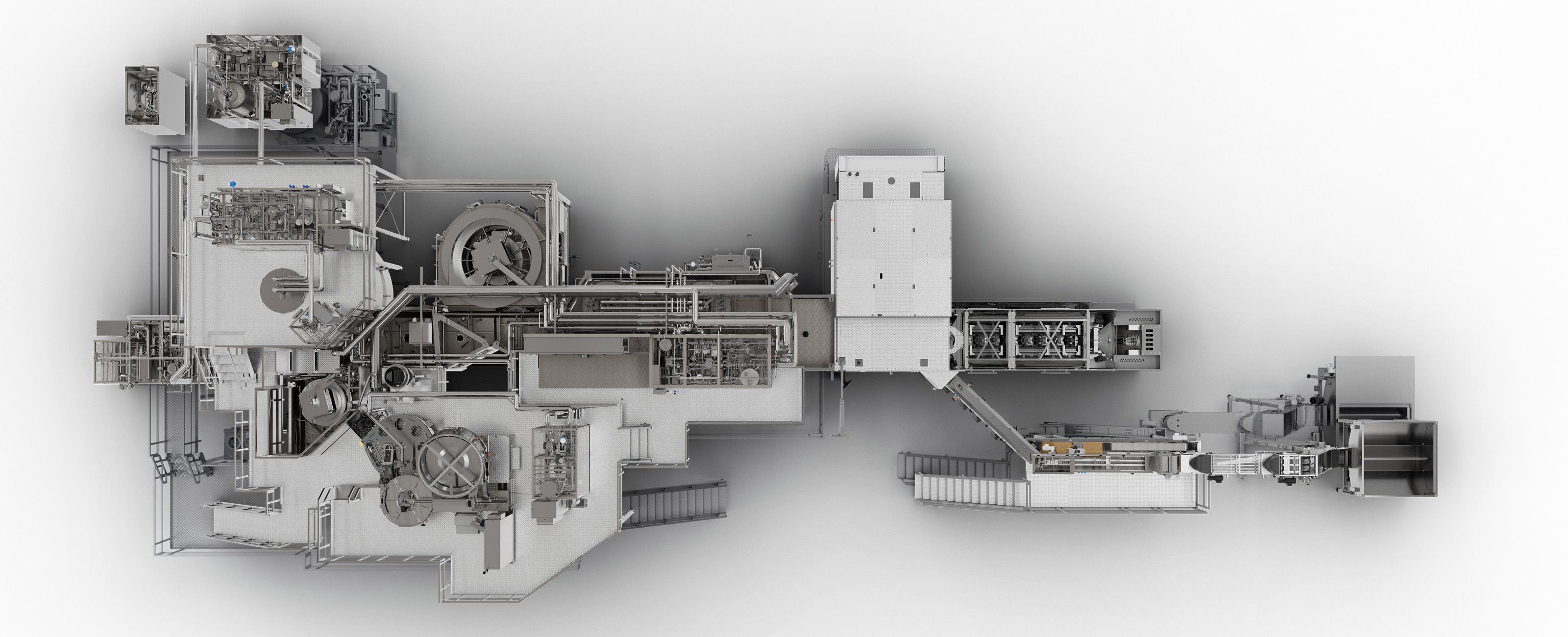 Der Aufbau: PET-AseptBloc L mit Blasmaschine